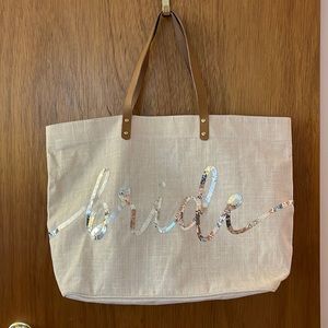 Mudpie Bride Burlap Tote